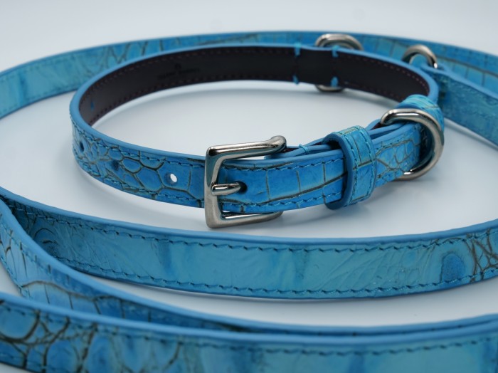 HYDE PARK COCCO JENNY DOG COLLAR CARIBBEAN BLUE