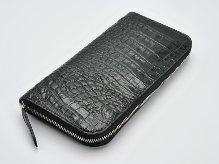 PICCADILLY COCCO JENNY ZIP ROUND PURSE BLACK