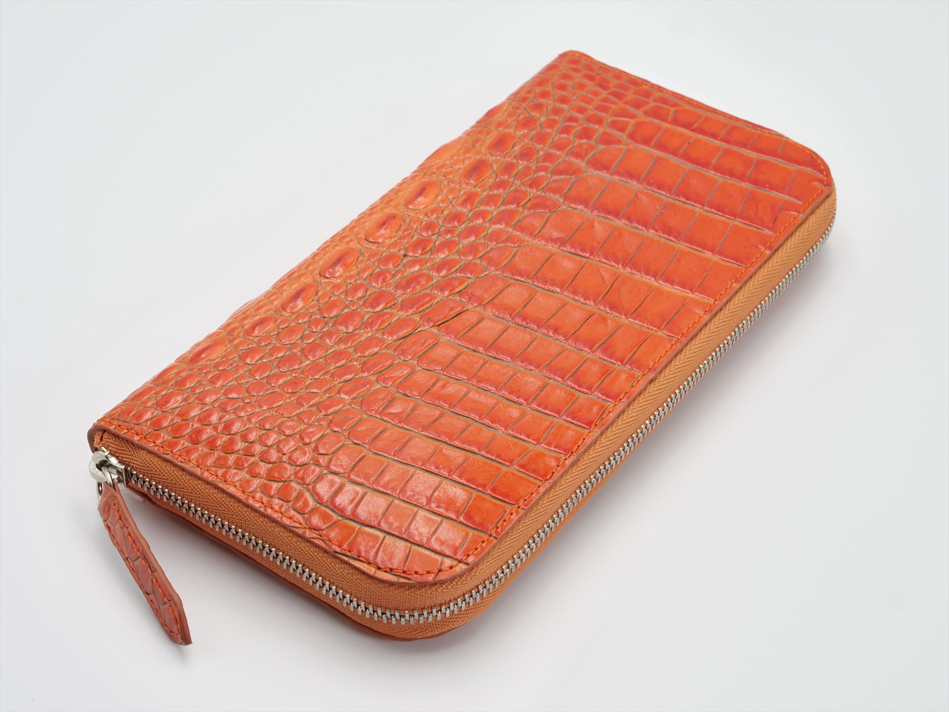 PICCADILLY COCCO JENNY ZIP ROUND PURSE TANGERINE