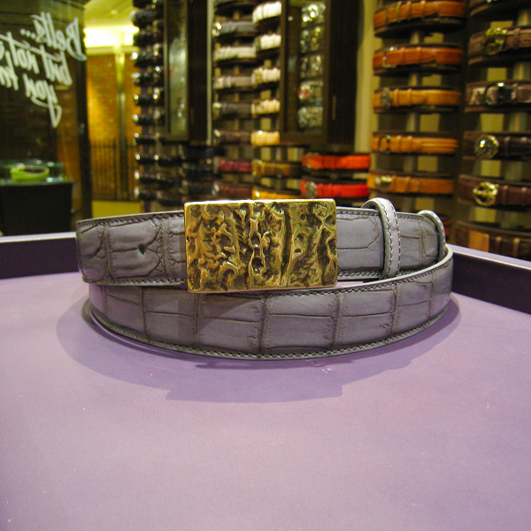 エリオットローズロンドン　メンズ　ベルト　30mm　グレー