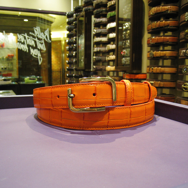 エリオットローズロンドン　メンズ　ベルト　30m　オレンジ