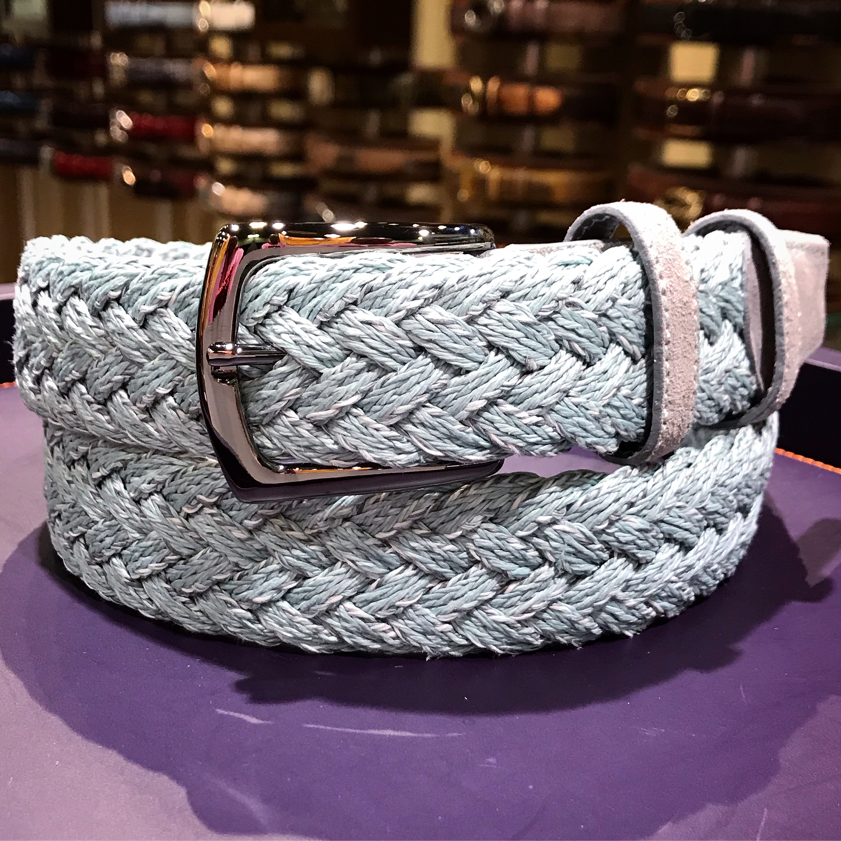 エリオットローズロンドン CONNERY LINEN&COTTON MESH BELT