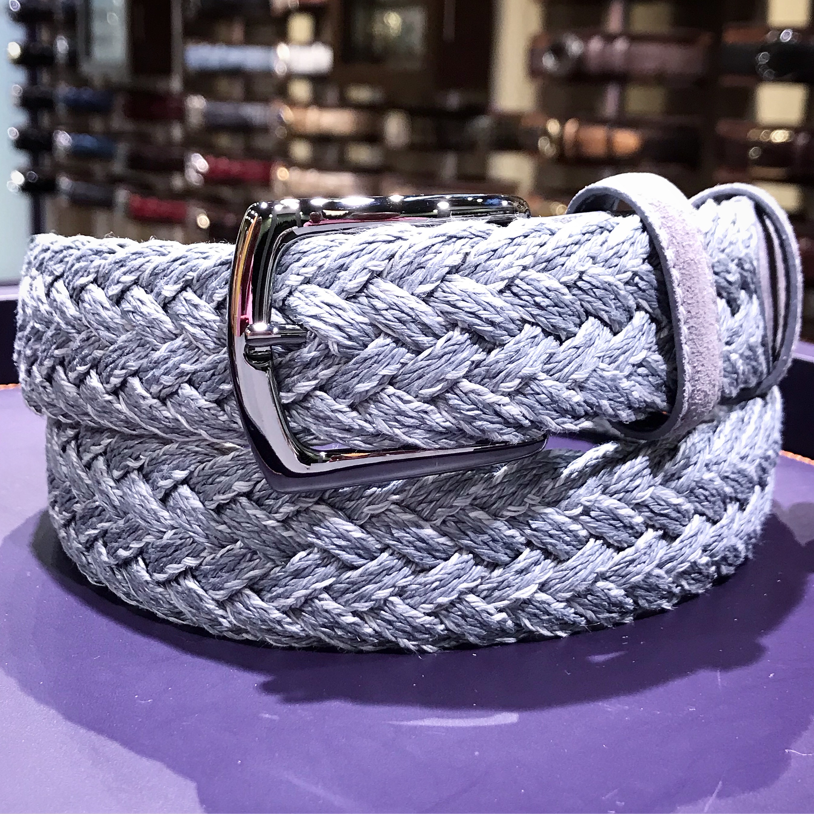 エリオットローズロンドン CONNERY LINEN&COTTON MESH BELT