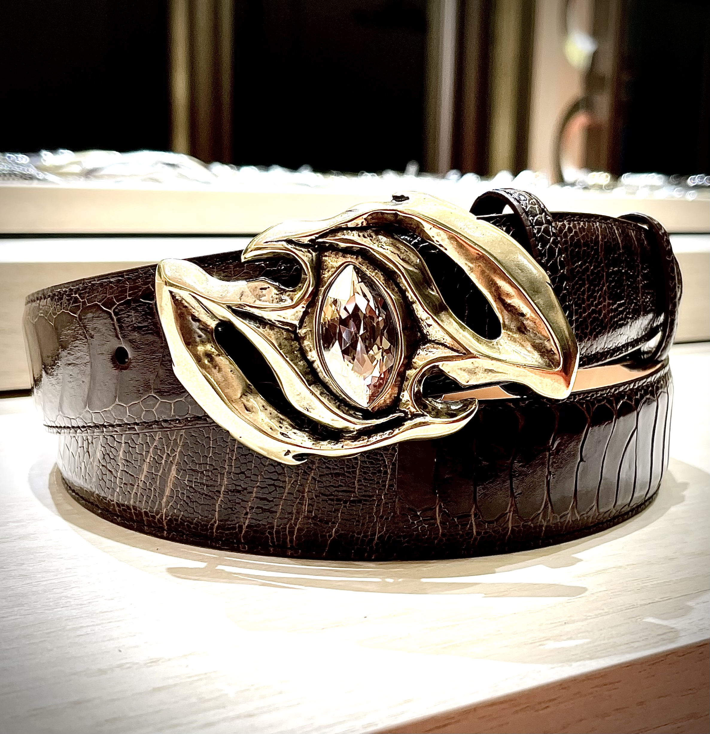 OSTRICH LEG EXOTIC STRAP